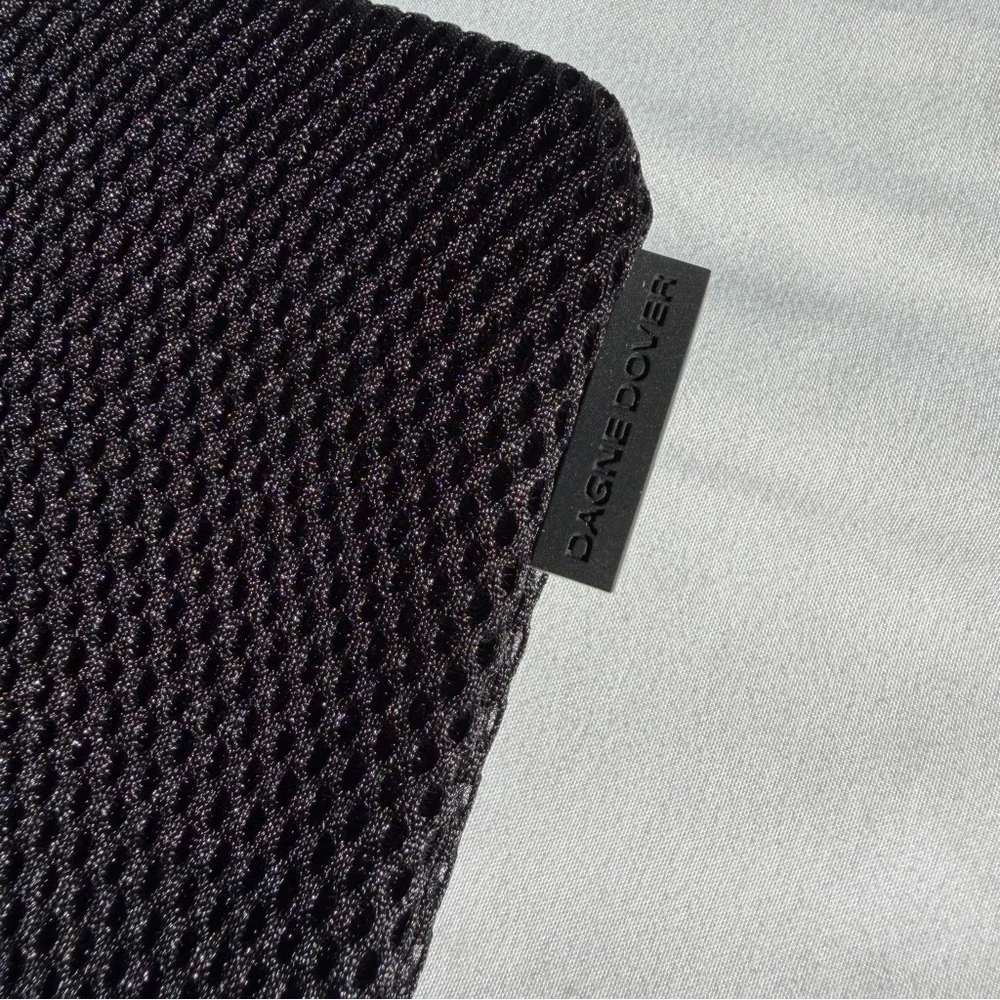 Dagne Dover Air Mesh Black Pouch Wristlet
